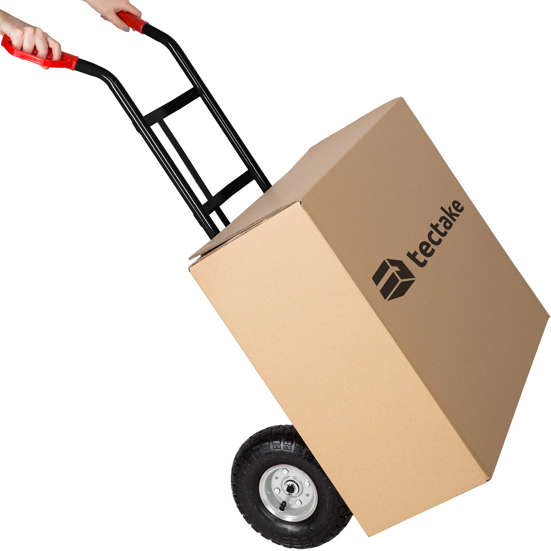 tectake® Sackkarre, mit Stahlrahmen, Ladeschaufel mit Radschutz, Belastbarkeit 200 kg