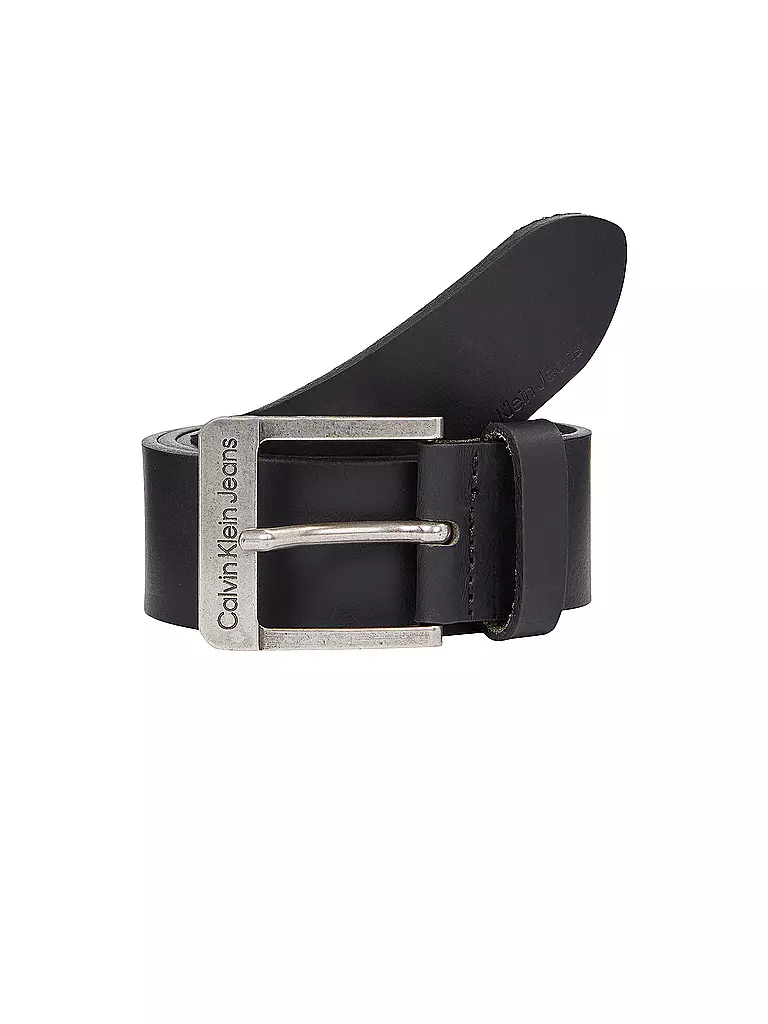 CALVIN KLEIN JEANS Ledergürtel schwarz