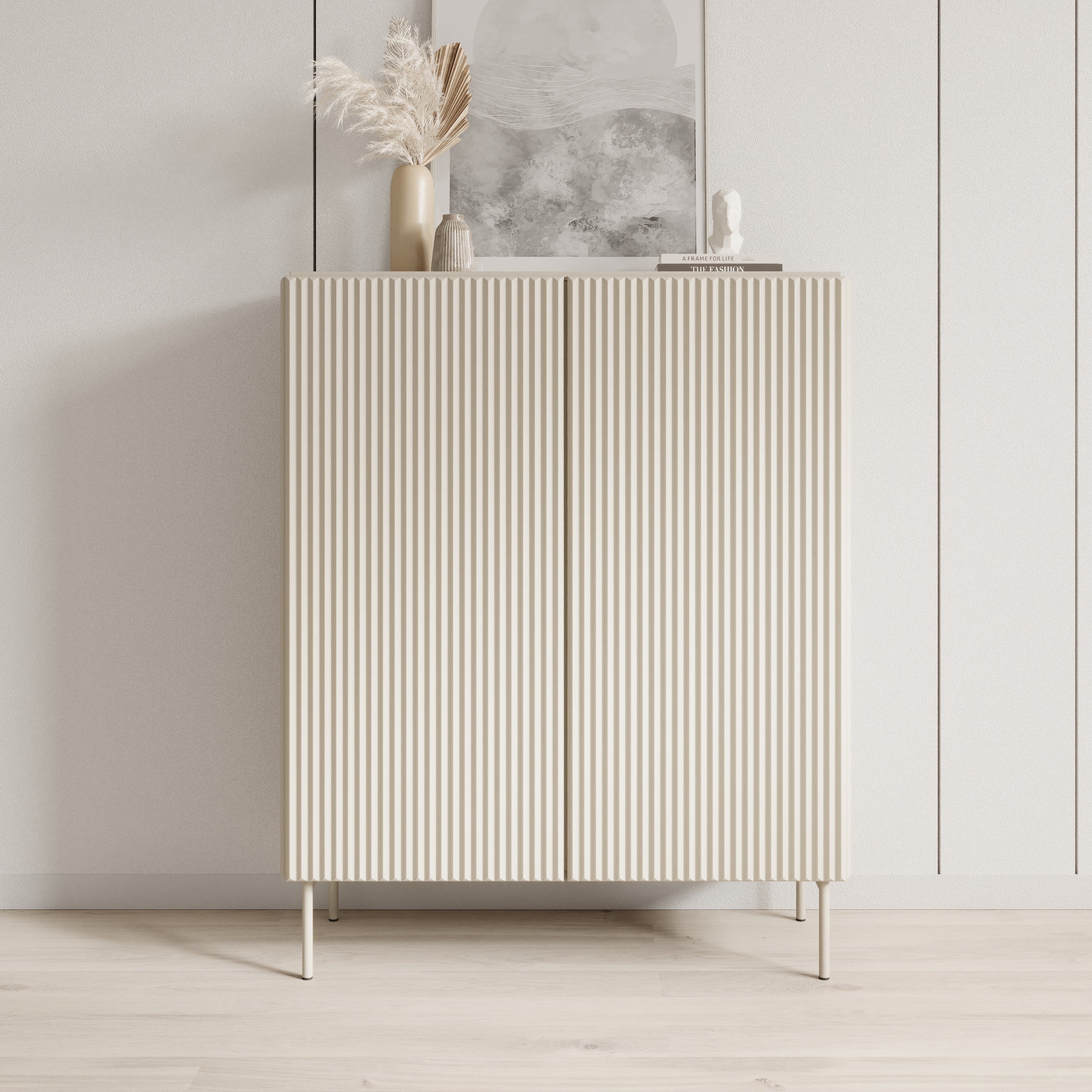 Meubella - Marajo - Dressoir - Beige - 99 cm