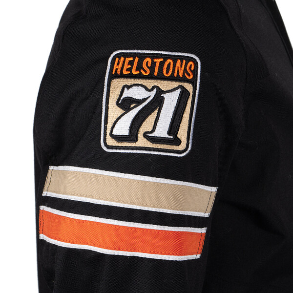 Helstons - Blouson Elron tissu technique Noir / Beige / Orange