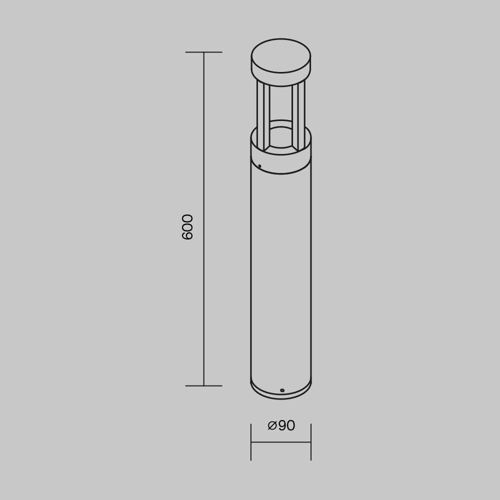 LED-padverlichting Vint in grafiet 9W 450lm IP65
