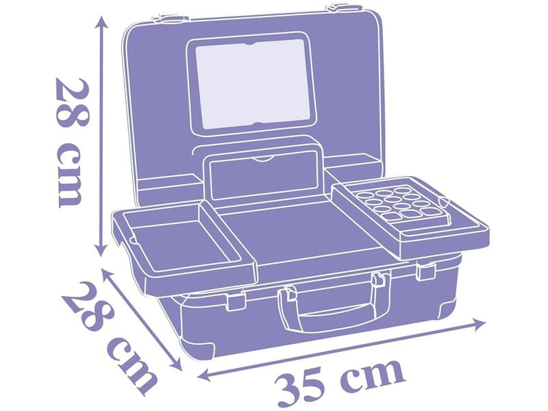 Smoby Schminkset Frozen Beauty Vanity Schminkkoffer mit Tragegriff und 13 Accessoires
