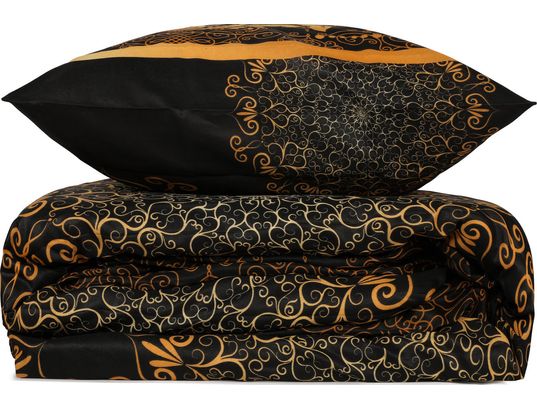 CONCEPT1 - Parure de lit housse de couette Osmanli 240x220cm + 2 taies 60x60 jaune
