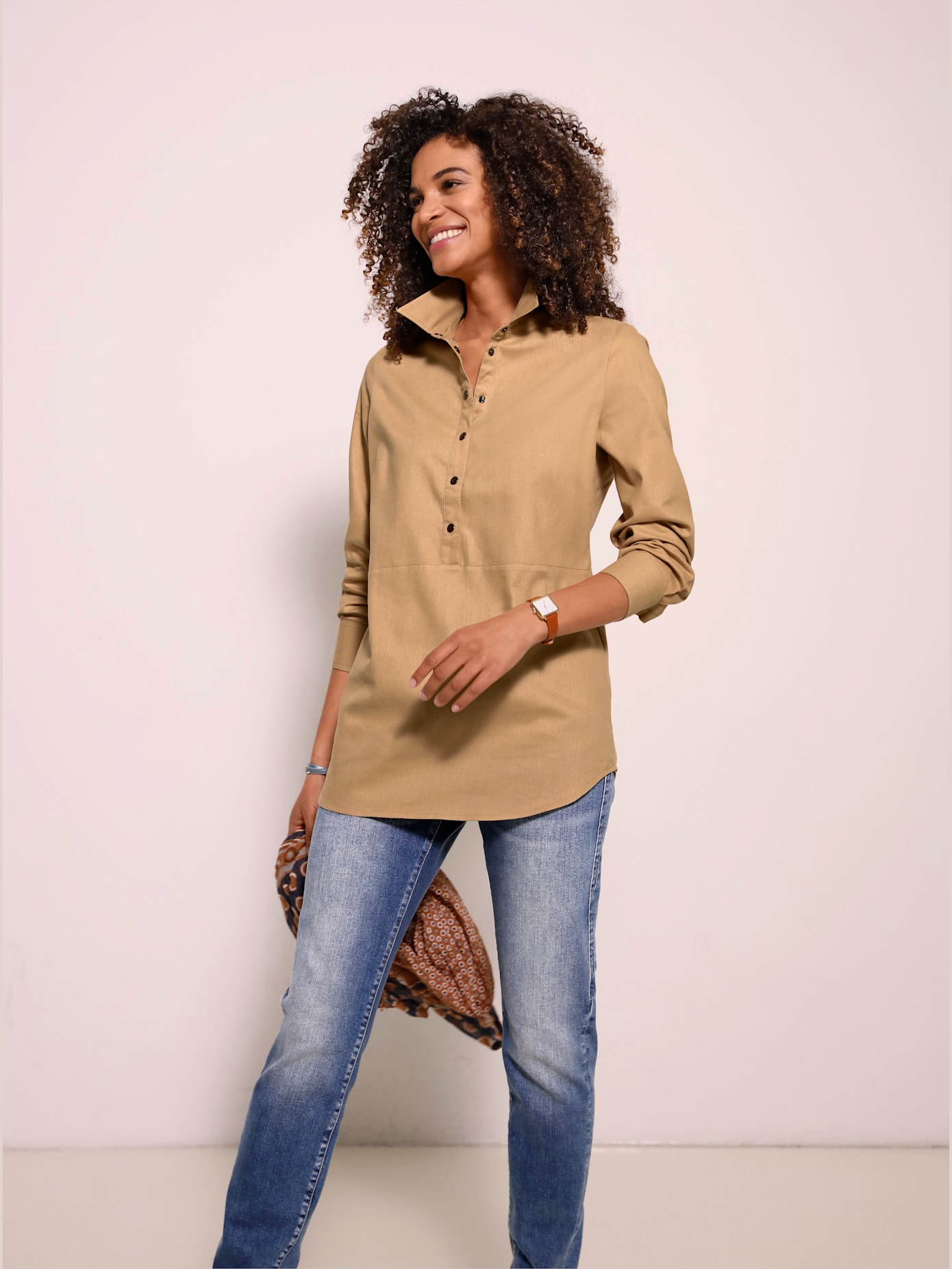 Chemisier long pur coton