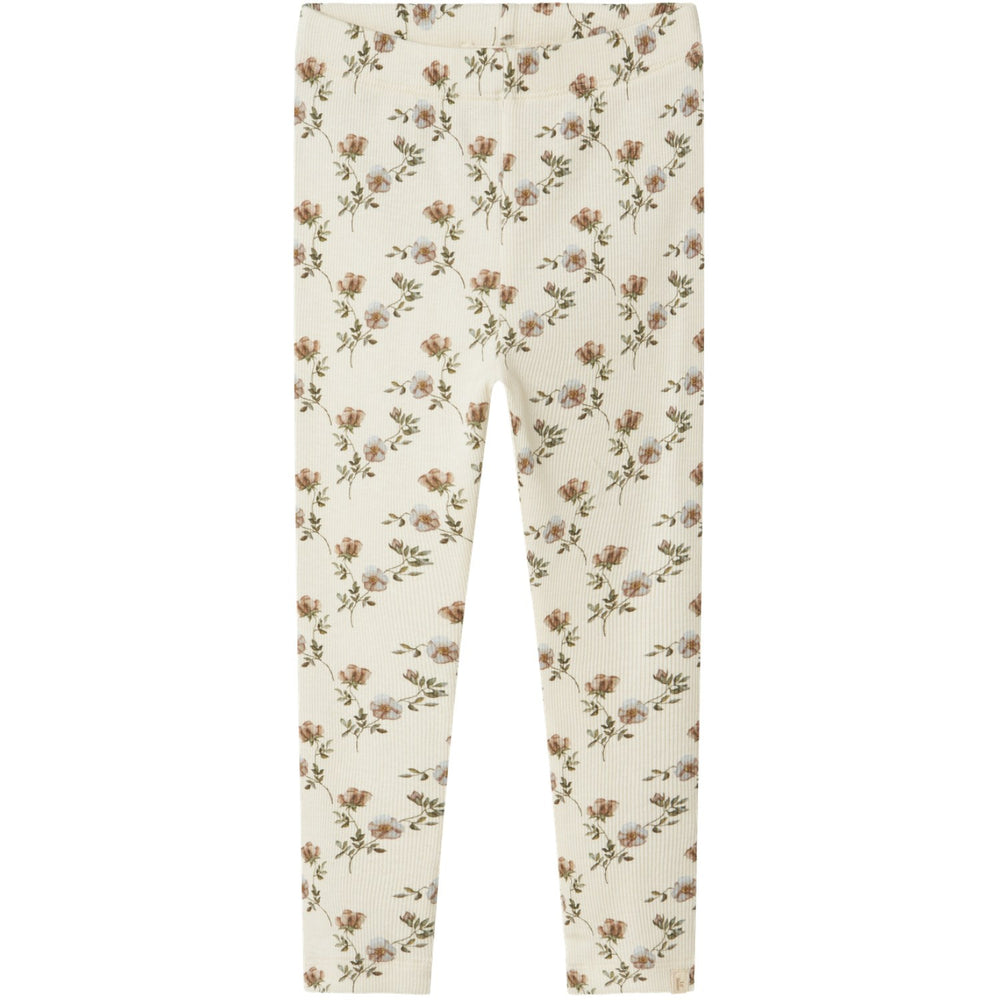 Køb Lil'Atelier Turtledove Flower Gavo Slim Leggings