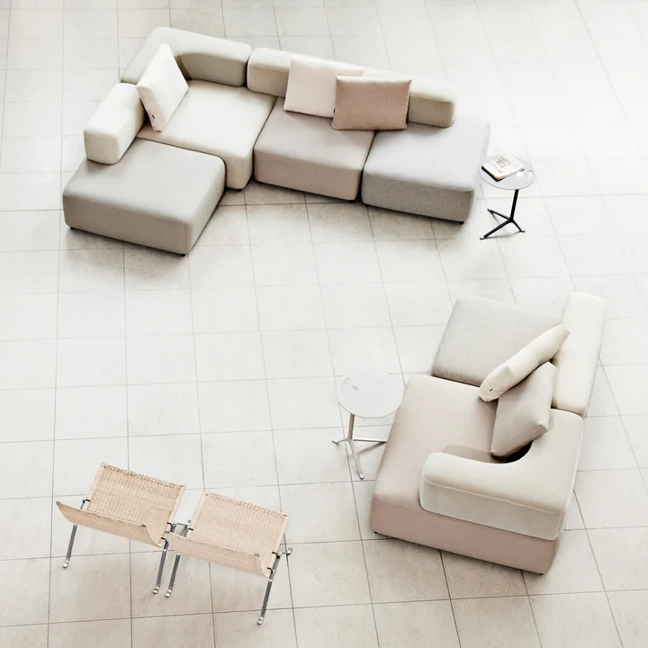 Fritz Hansen - Alphabet Ecksofa, 2-Sitzer, Armlehne links, beige (Christianshavn 1120)