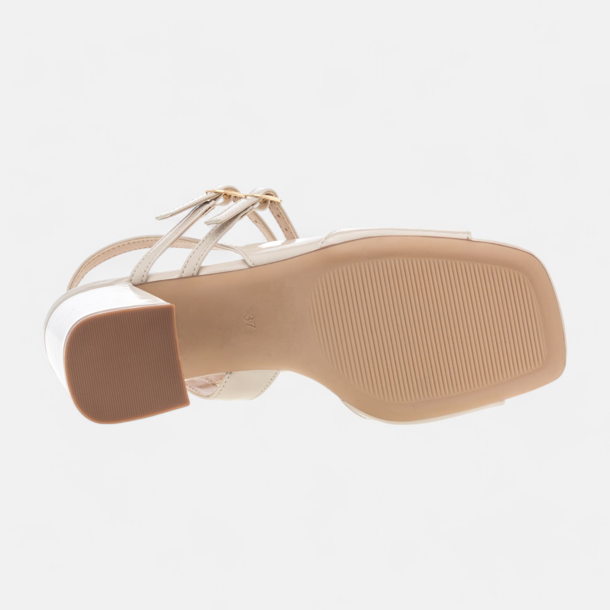 Nu-pieds à talon Femme beige