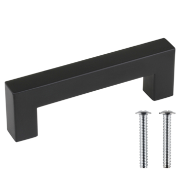Greep Eddy zwart rvs 96 mm