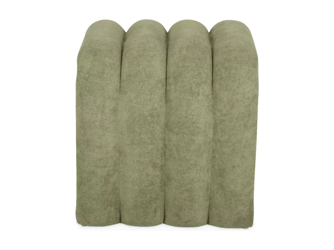 Set de 2 poufs contemporains en tissu vvert