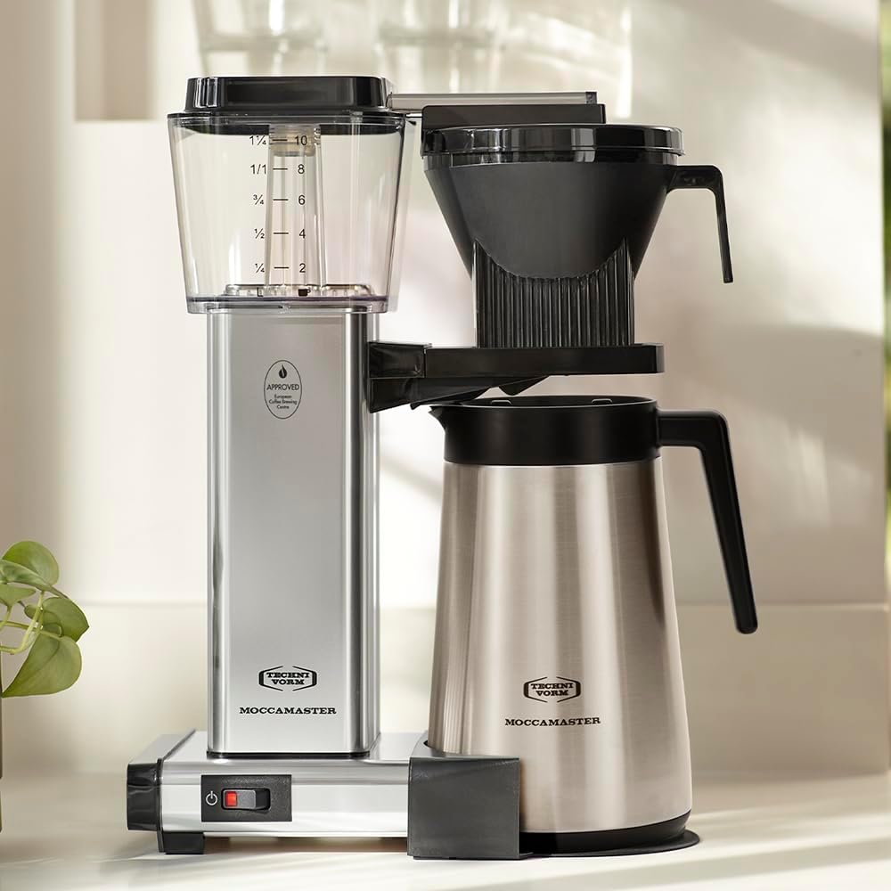 Moccamaster KBGT, Filterkaffeemaschine, Thermoskanne, Polished Silver, 1.25L