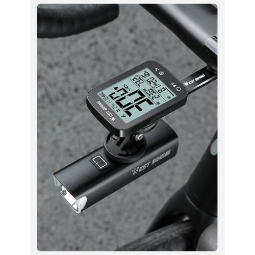 Digitaler Fahrrad Computer Tacho USB Geschwindigkeitsmesser Kabelloser Kilometer Zähler - Schwarz