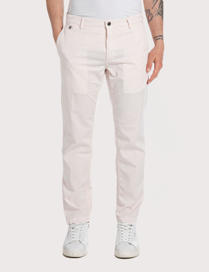 REPLAY CHINO HOMME BENNI REGULAR ROSE CLAIR 709