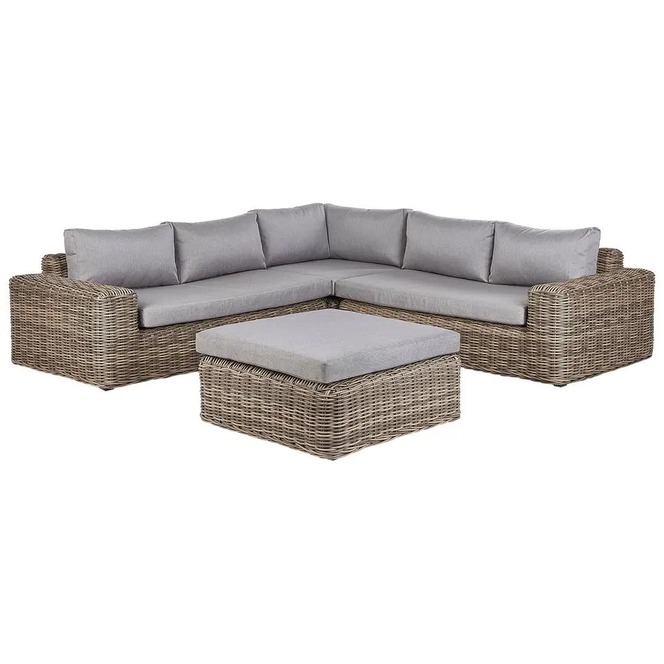 PALERMO - Loungeset - Lichtbruin - PE rotan