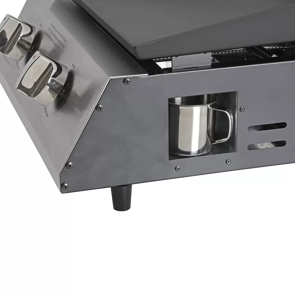 Gas Plancha Valencia 2 Brenner BBQ Dragon schwarz,silber