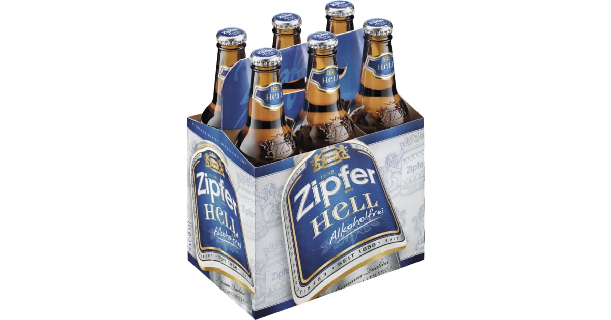Zipfer Hell alkoholfrei Tray 6x 0,33 Liter (Einweg)