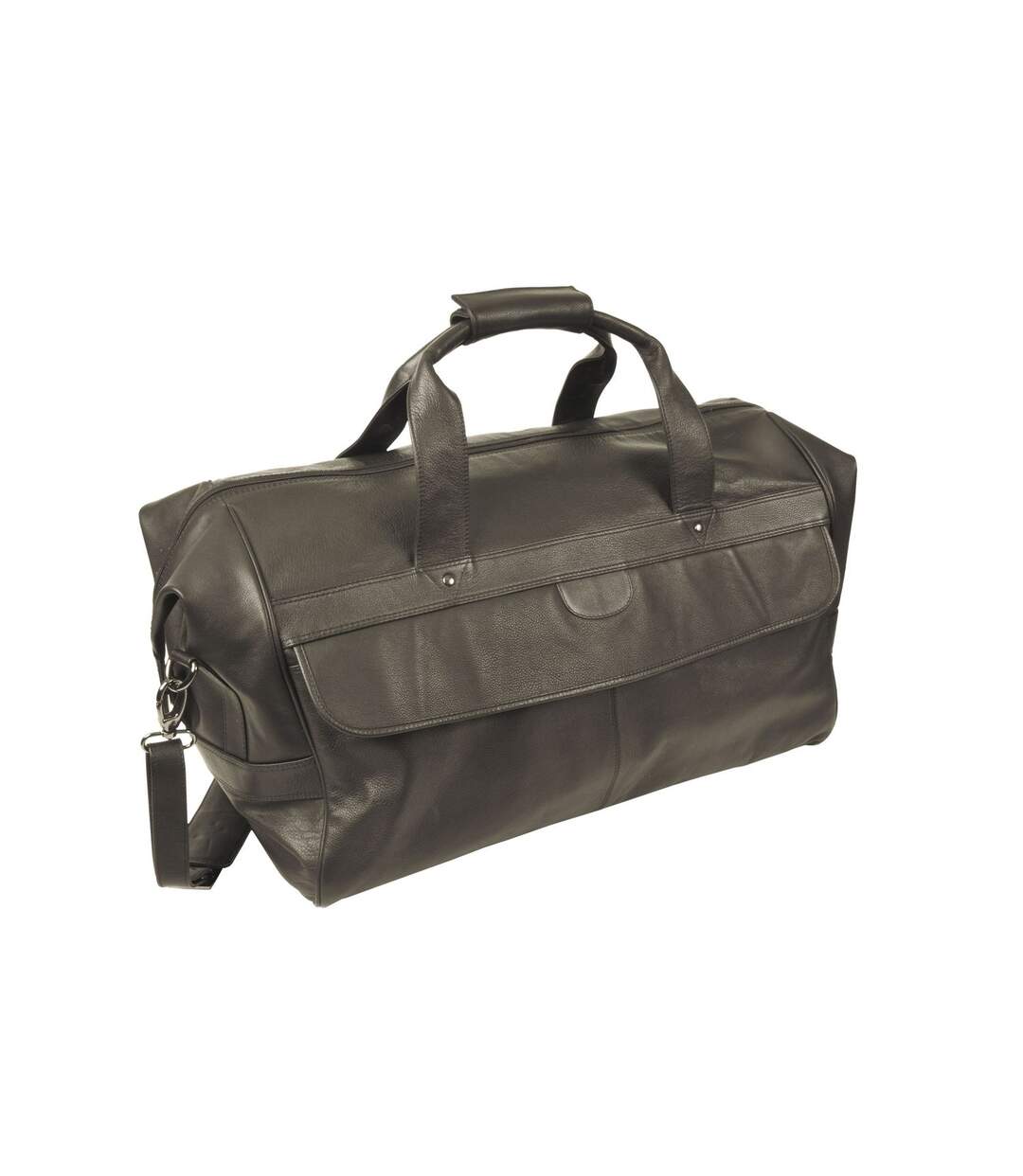 Sac de voyage avec anse - Cuir de vachette - Taille L - Gris