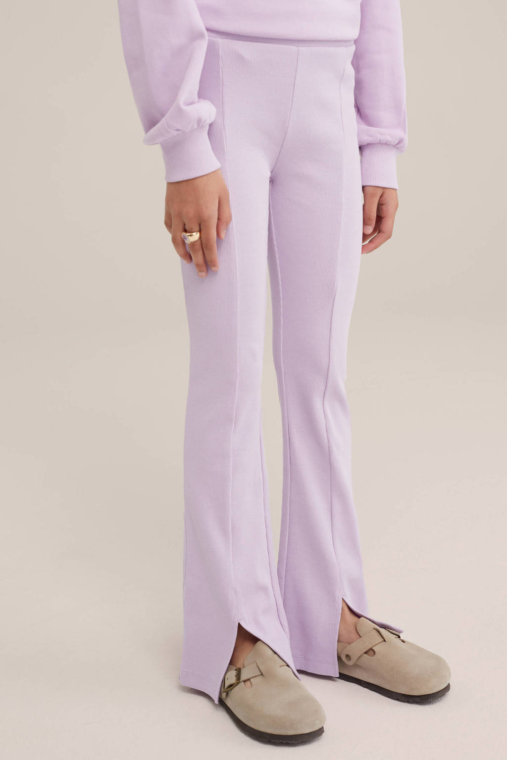WE Fashion flared broek lila