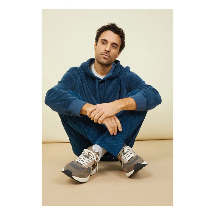 SMALLABLE BASICS Hoodie Velours Homme Coton Bio | Océan