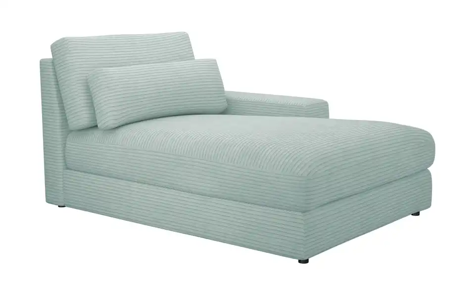Element Branna Mintgrün Cordstoff Ottomane rechts