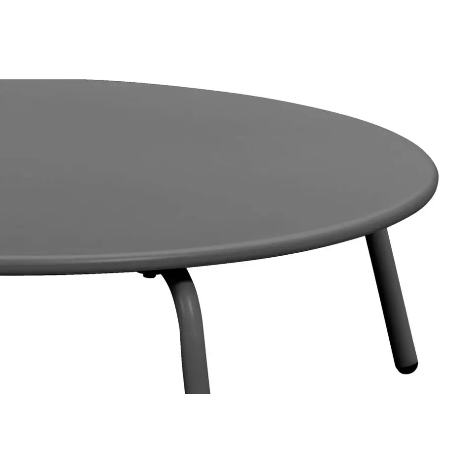 Bijzettafel Montreal - antraciet/metaal - Ø80 cm