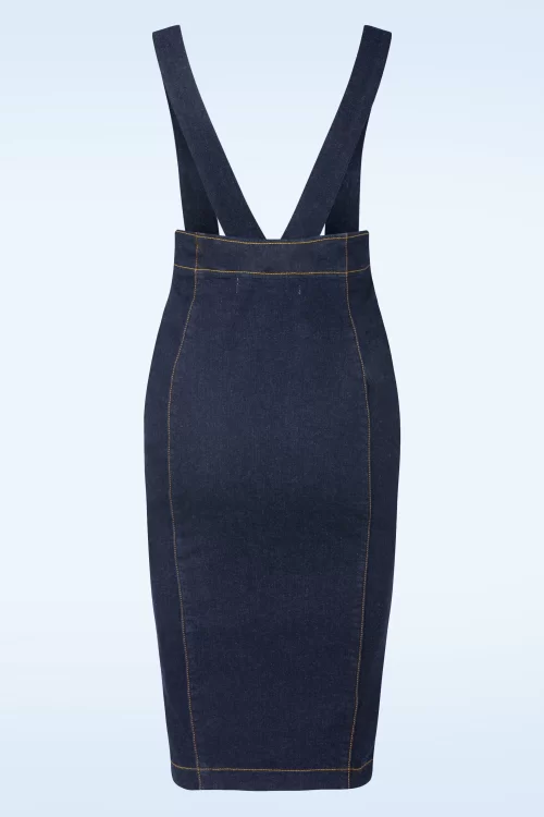 Rock-a-Booty Mona Lee pencil rok in classic denim