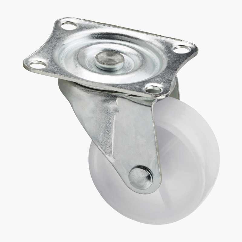Hjul med sving, 20 x 50 mm, 2 stk.