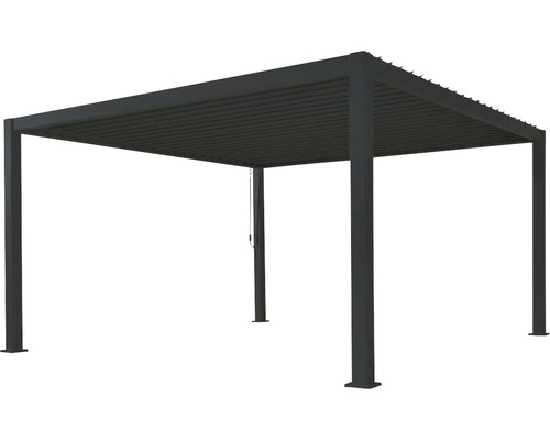 Pergola Mirador Deluxe, paaldikte 11 x 11 cm, 300 x 400 x 250 cm, zwart