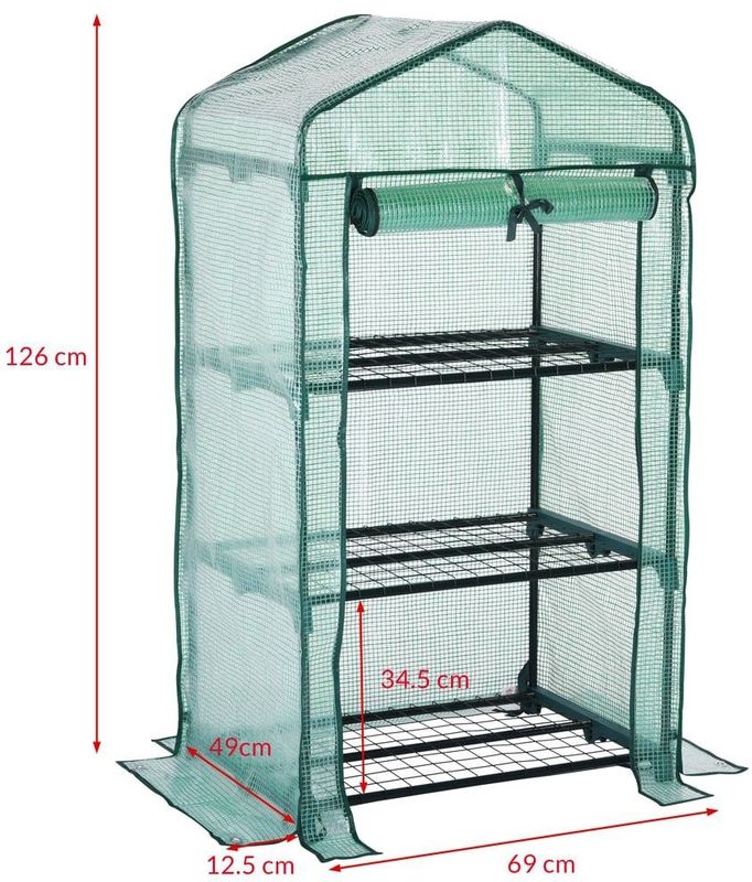 Gardebruk - Foliekas - 0,38 m³ - 126x49x69cm - Kunststof