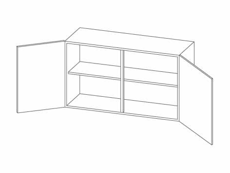 Hängeschrank WIEN - creme Hochglanz-Eiche Sonoma - 100 cm
