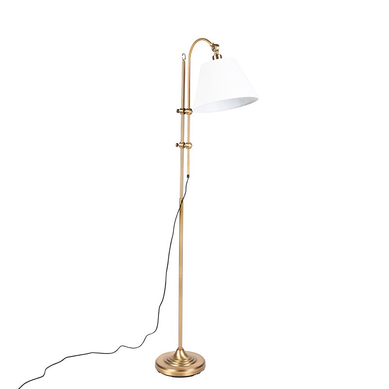 Smart klassieke vloerlamp brons met wit incl. Wifi A60 - Ashley