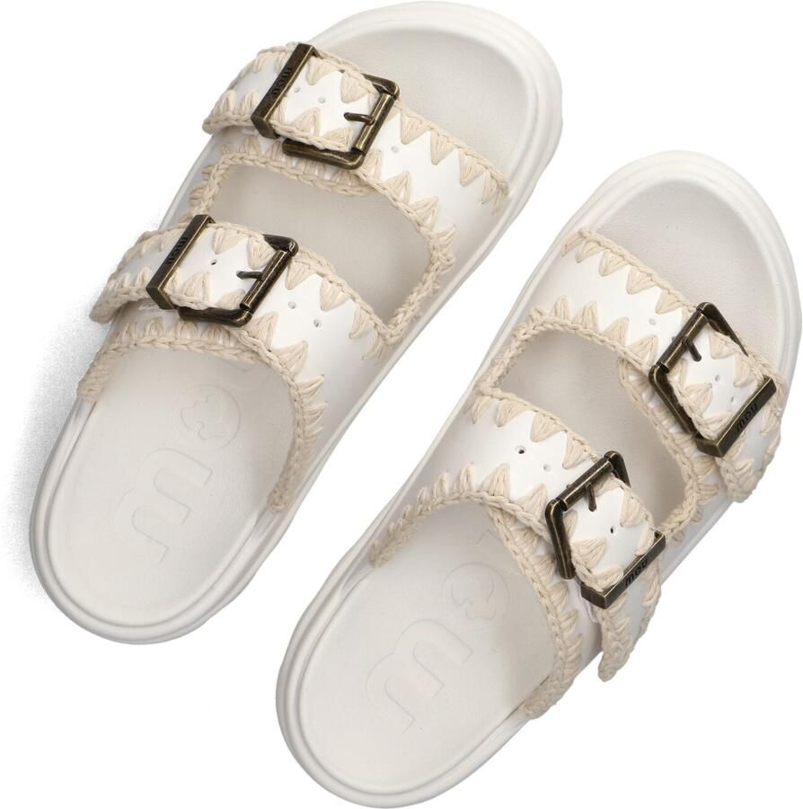 MOU Slippers Dames Eva One-piece Slide Two-buckles Maat: 37 Materiaal: Rubber Kleur: Wit