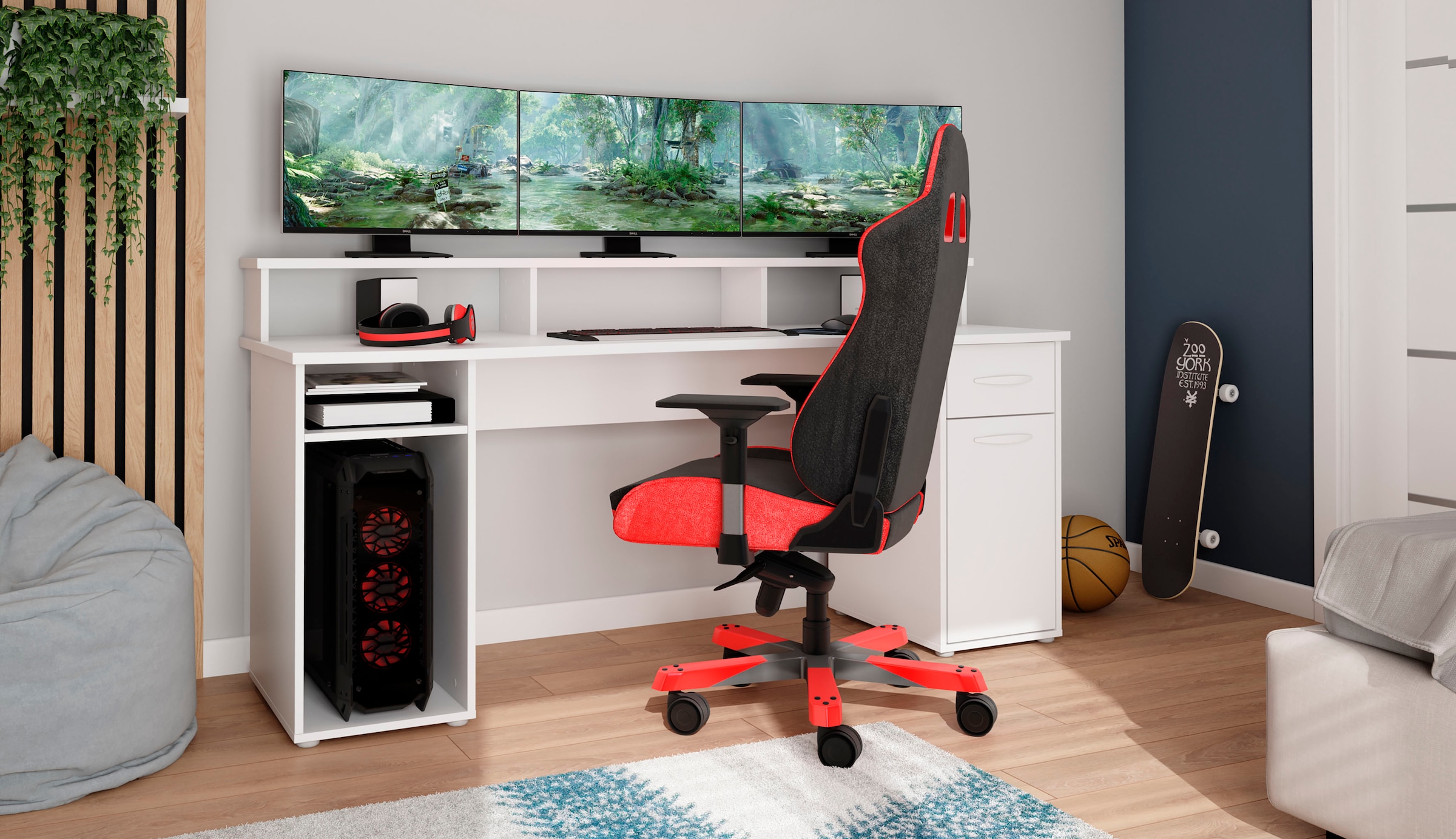 byLIVING Gamingtisch »Fantastic« mit Aufsatz, Breite 180 cm