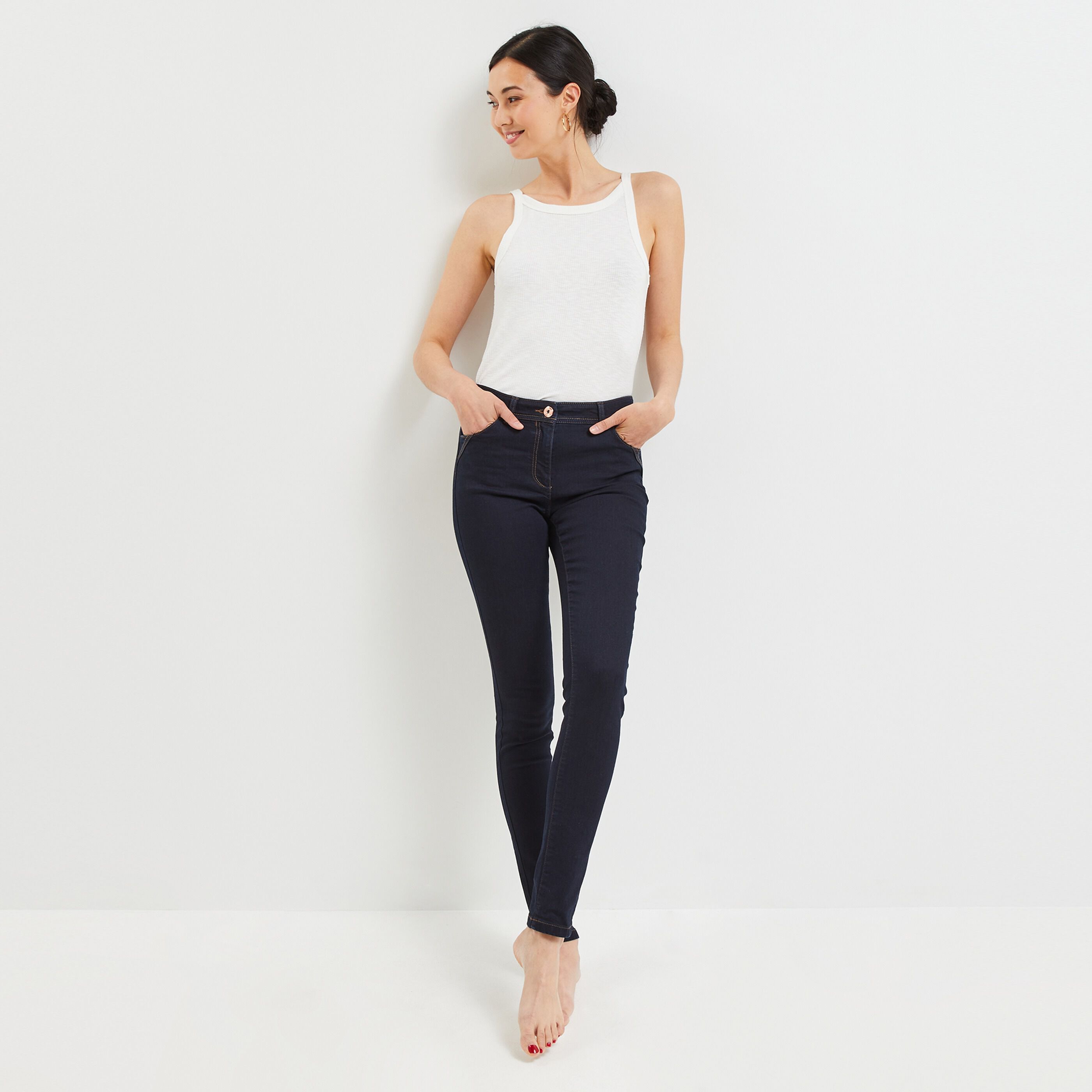 Jean slim LONDON femme - BLUE BLACK