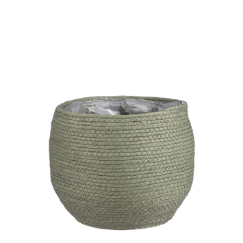 Jorck mand rond groen h24xd26 cm