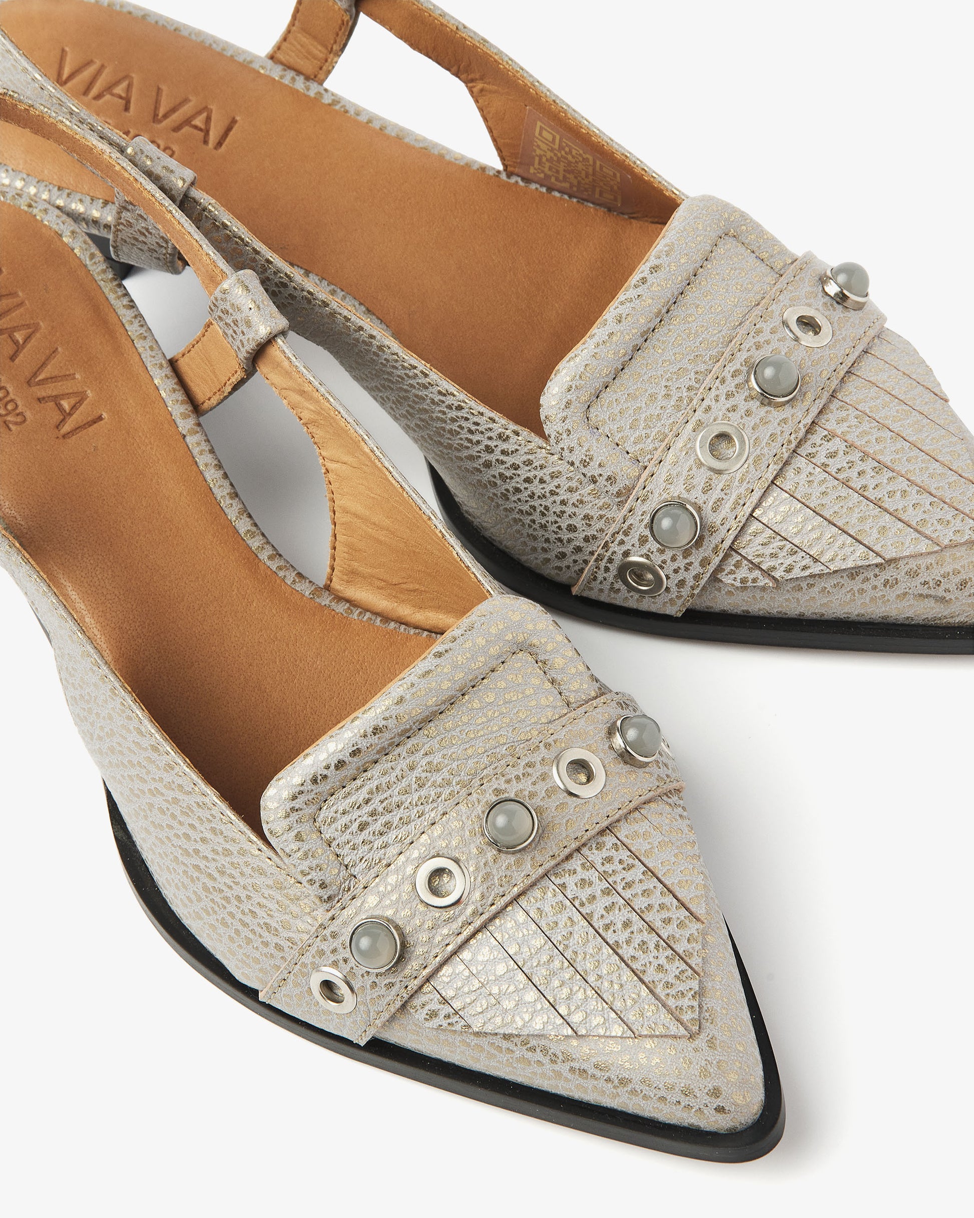 VIA VAI metallic slingbacks Lea Aileen