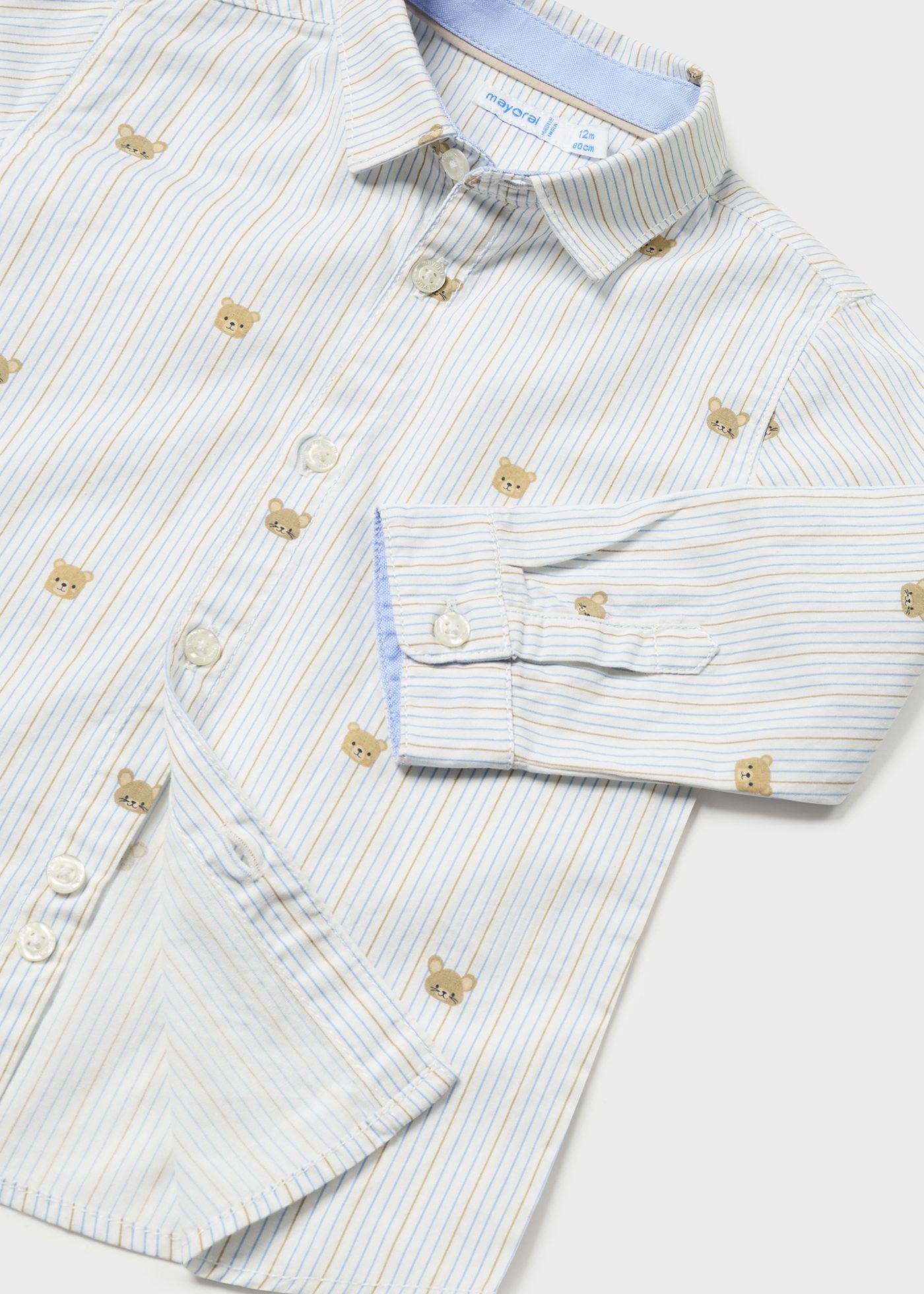 Camisa infantil Better Cotton com estampa listrada
