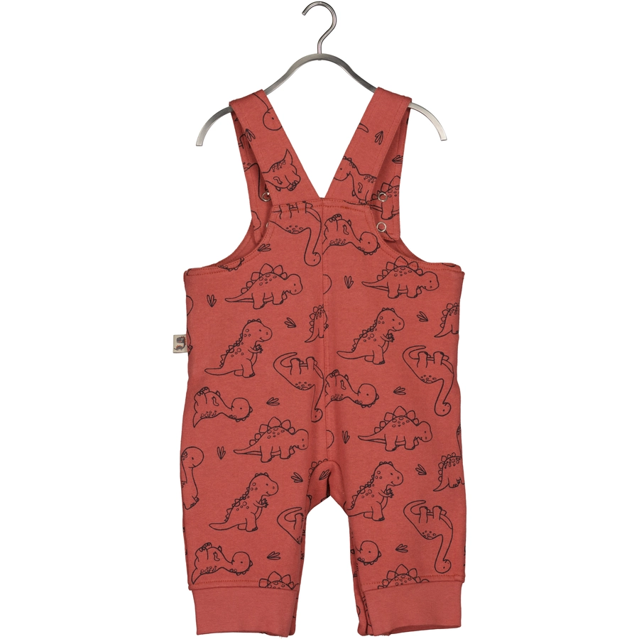 BLUE SEVEN 3er Set Latzhose + Body + Mütze Ziegelrot