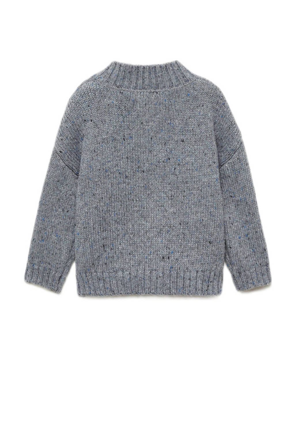 Mango Kids vest grijs gebreid