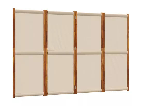 Cloison de séparation 4 panneaux taupe 280x180 cm
