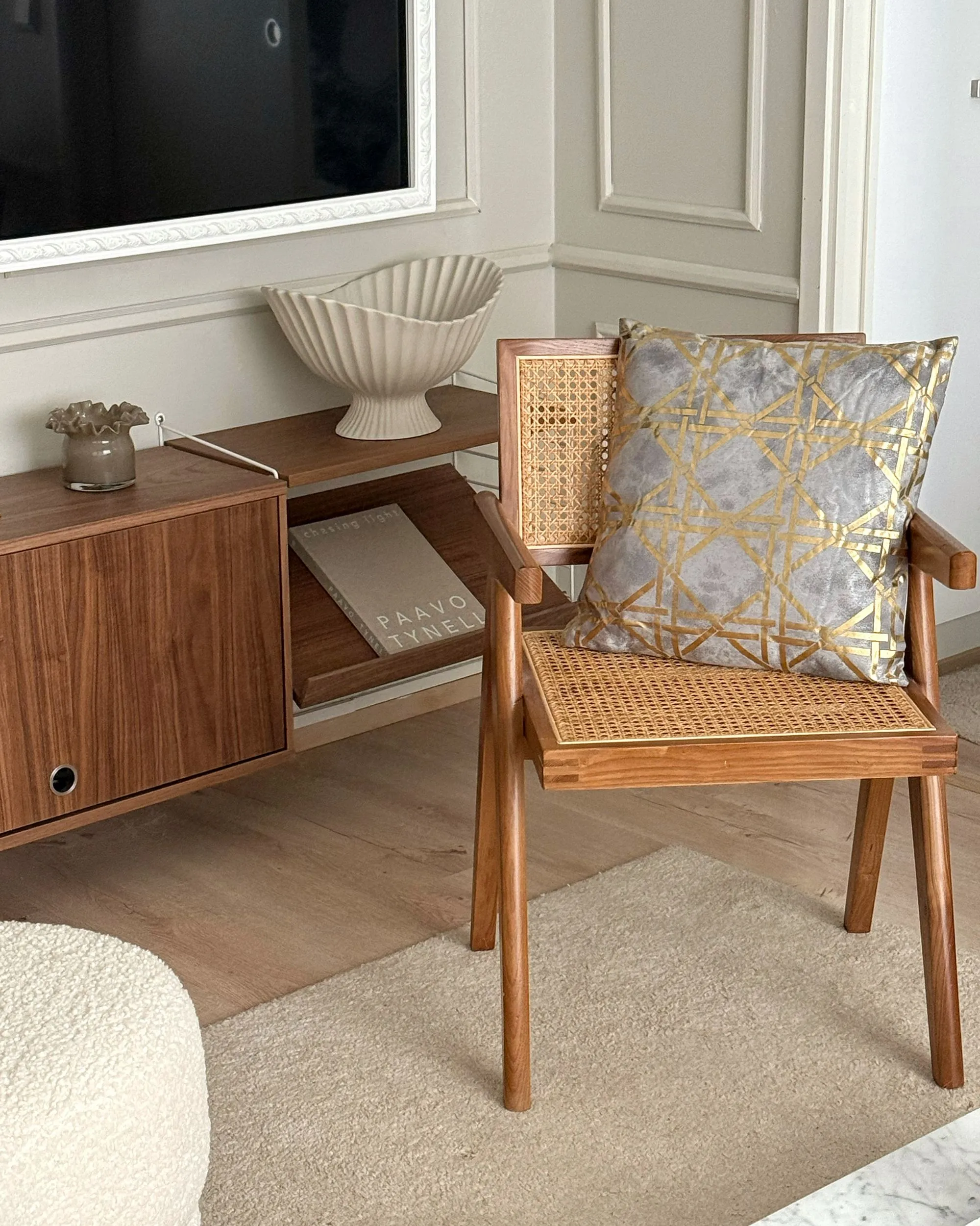 Set van 2 sierkussens CASSIA 45 x 45 cm Grijs geometrisch patroon
