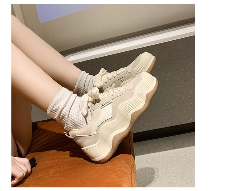 FRAISO - Golvende colorblock platform sneakers