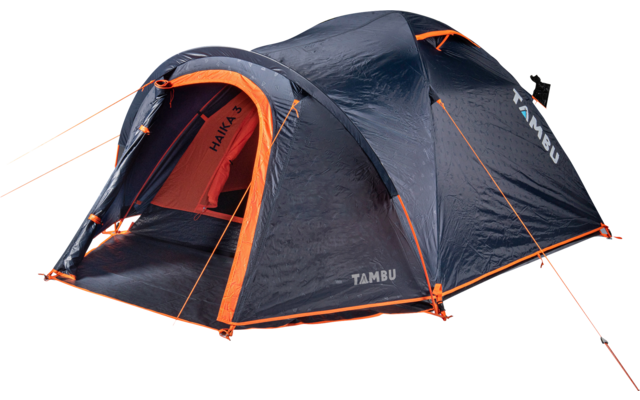 Tambu Haika Kuppelzelt für 3 Personen aus recyceltem Polyester 2.000 mm Wassersäule