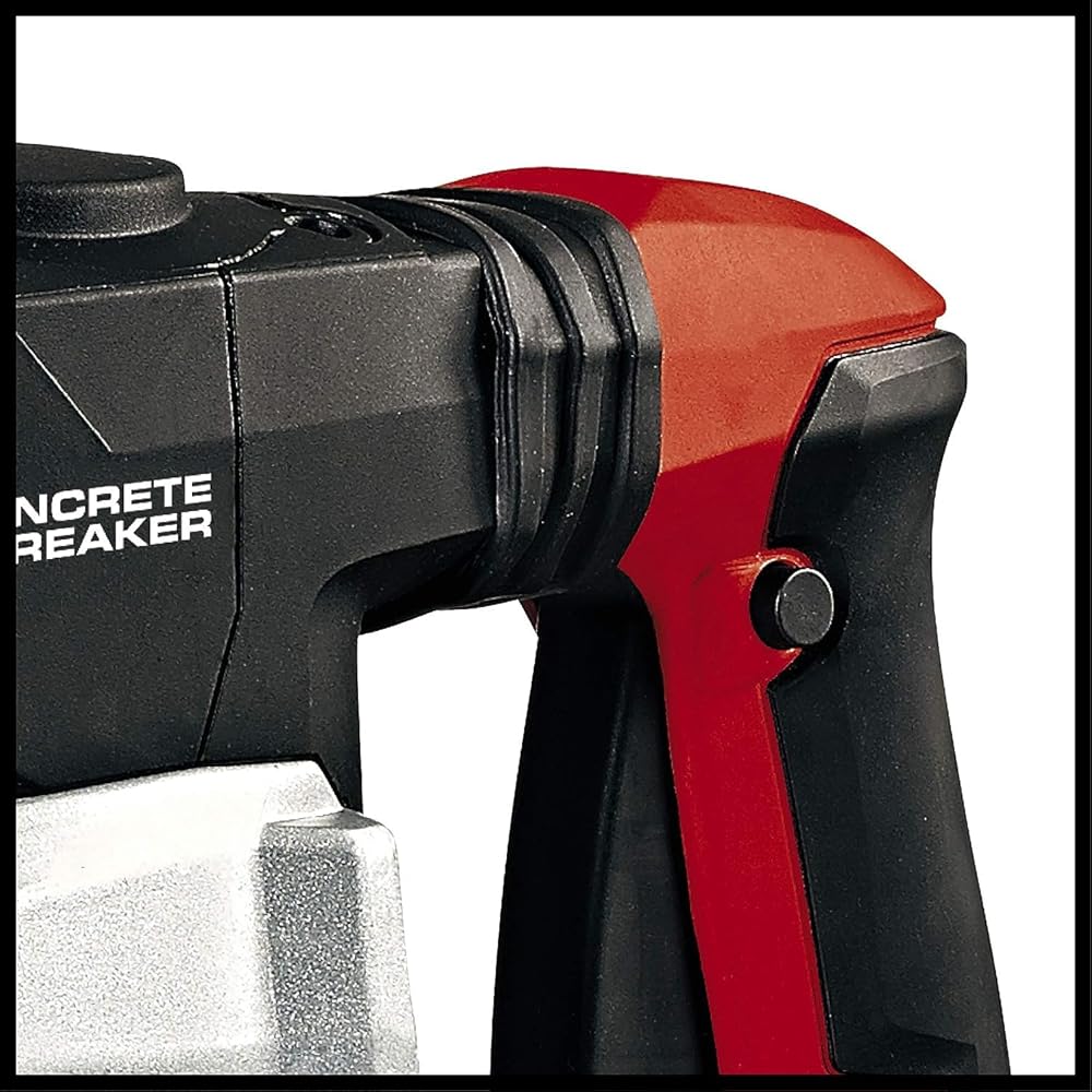 Einhell Marteau démolisseur TE-DH 32 (1 500 W, force de frappe de 32 J, mandrin SDS-max, poignée principale anti-vibration + revêtement souple Softgrip, vendu avec pointeau et burin plat + E-box) : Bricolage