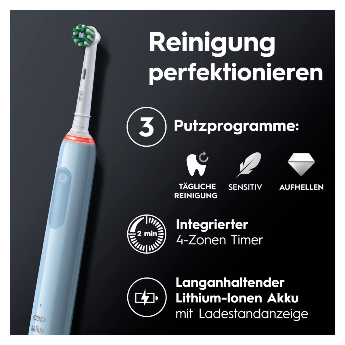 Oral-B Pro 3 3000 Cross Action Blue JAS22 elektrische Zahnbürste