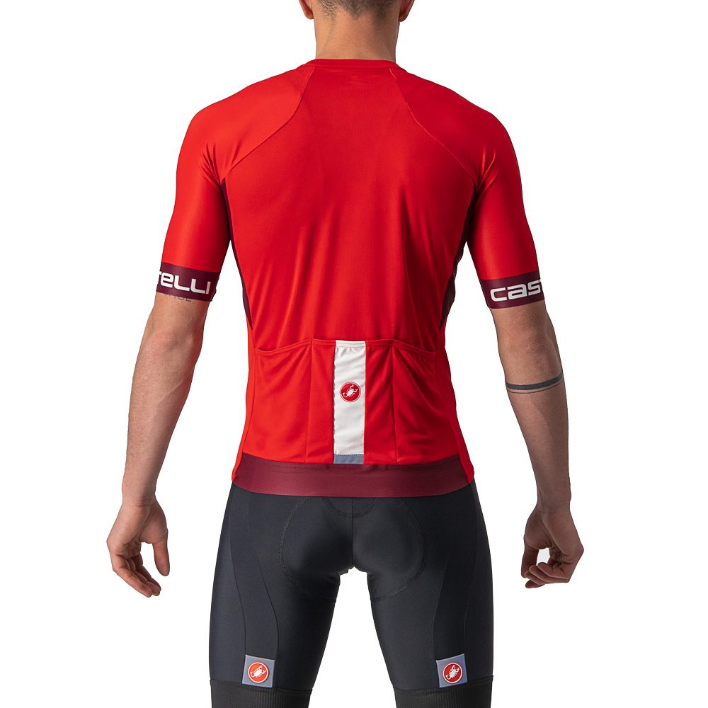 Castelli Entrata VI Radtrikot Herren red bordeaux ivory