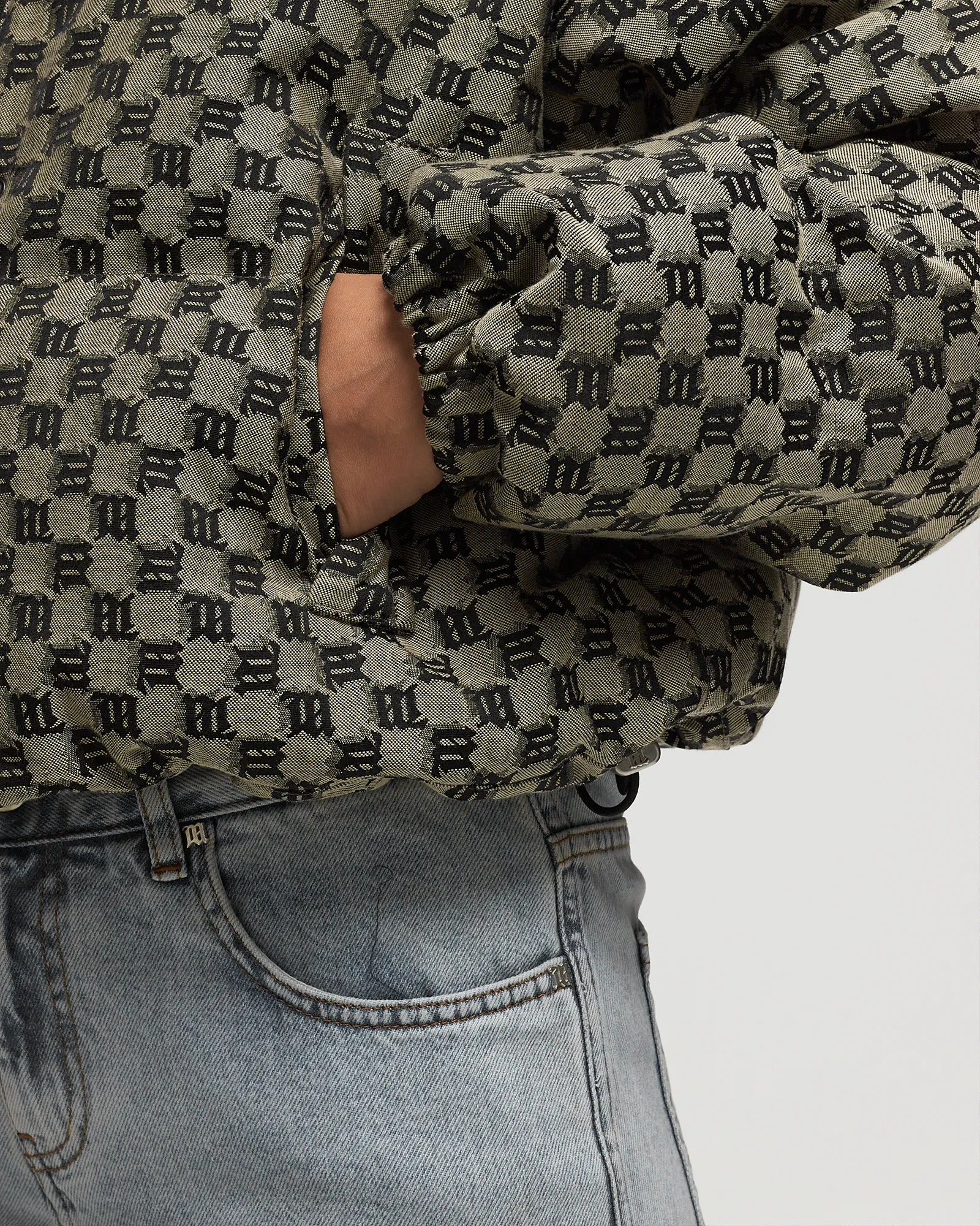 MISBHV MONOGRAM JACQUARD CANVAS PUFFER WMNS