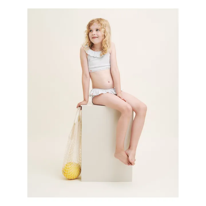garbo&friends Maillot de Bain Fleuri Matières Recyclées | Bleu ciel