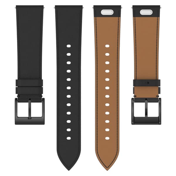 INF Premium lærreim for Huawei & Honor-klokker Sort  18 mm