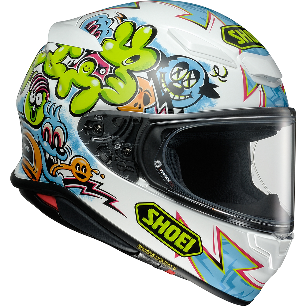 Shoei - Casque NXR2 Mural TC-10 / Blanc / Bleu Clair / Vert