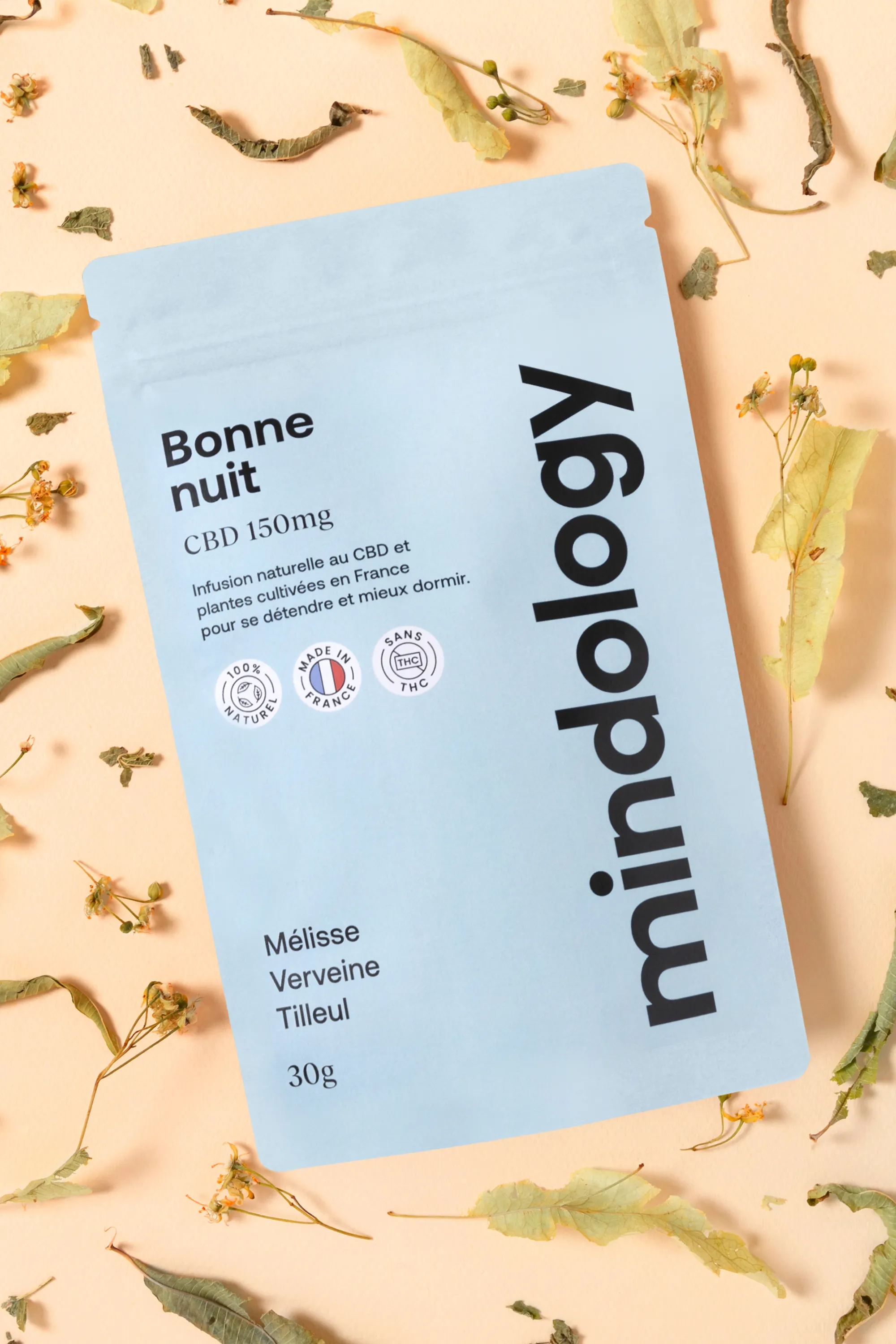 MINDOLOGY Infusion au CBD sommeil Bonne nuit-30 g